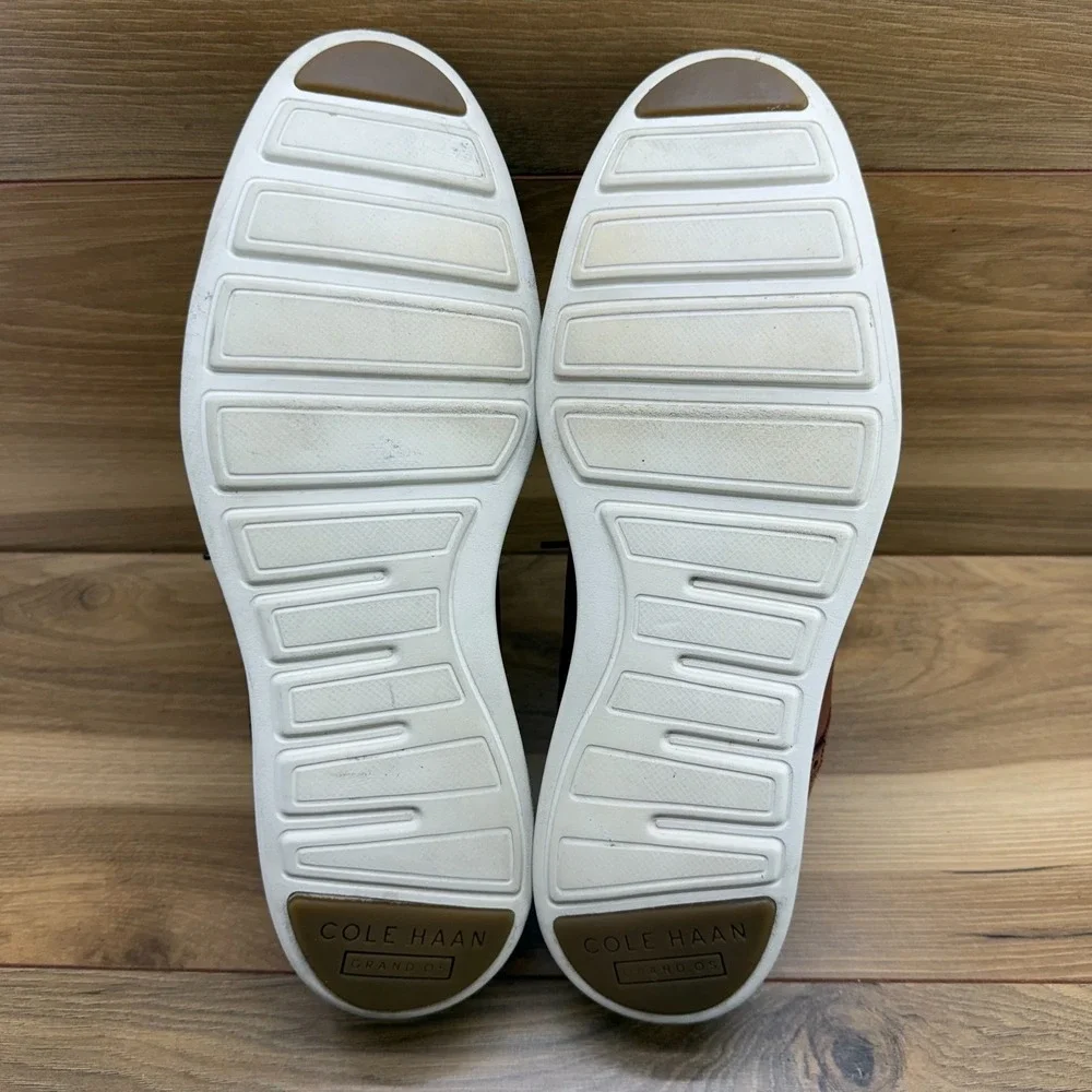 Cole Haan Zero Grand Wingtip Oxfords Mens 10 M Tan Leather Business Casual